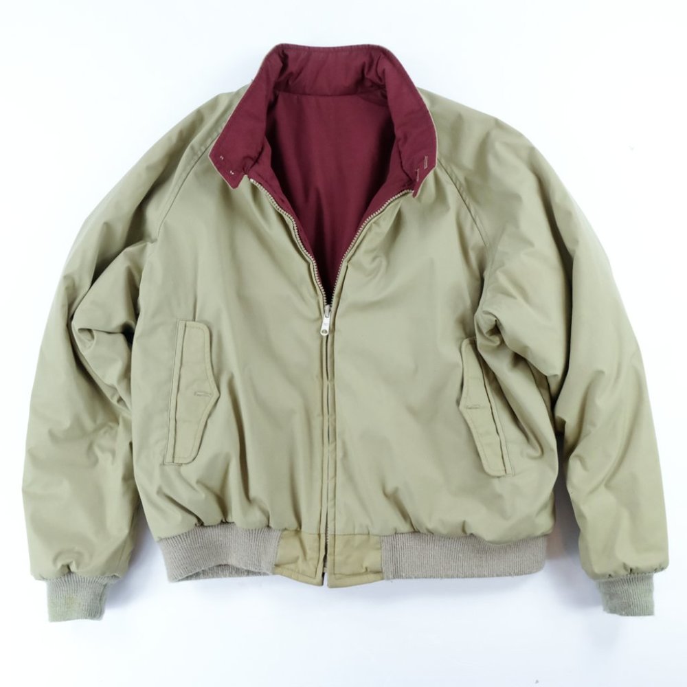 VTG 90s WOOLRICH Field Zip Jacket Reversible Coat Men’s Size XL Maroon Insulated